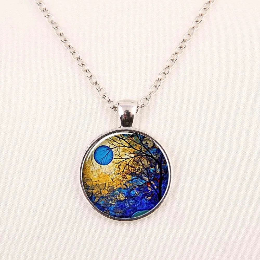 Ожерелье Новое Круглое Стеклянное время Властелин печать кулон галлифрян стекло