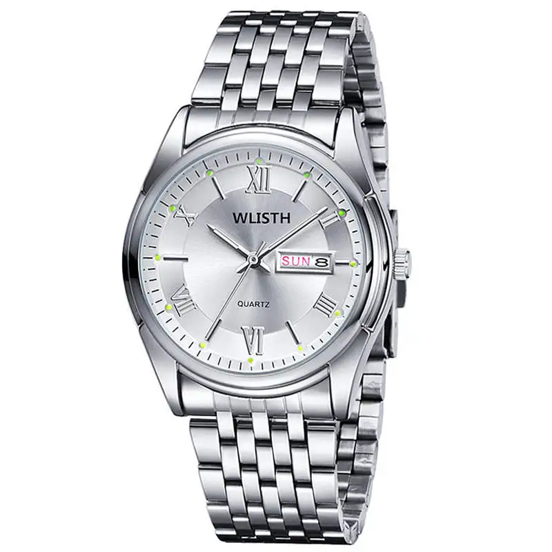 Часы наручные WLISTH Мужские кварцевые повседневные водонепроницаемые из