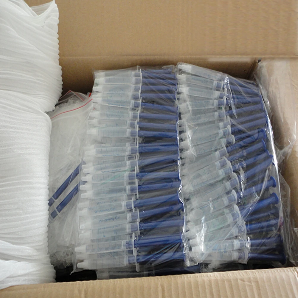 FAST shipping 100 pcs /lot teeth whitening gel peroxide 22%, 35%, 44% dental tooth bleach cleaning syringe gel