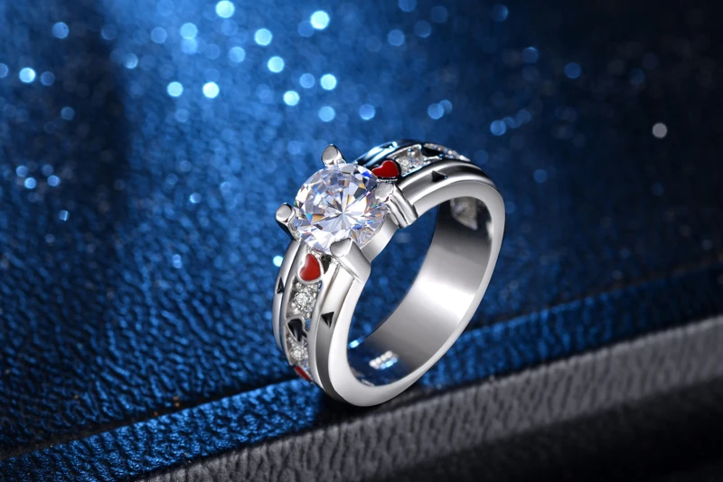 Yanleyu Luxury 2CT 8MM Cubic Zircon Solitaire Ring Solid 925 Sterling Silver Wedding Rings for Women Engagement Jewelry PR014 | Украшения и