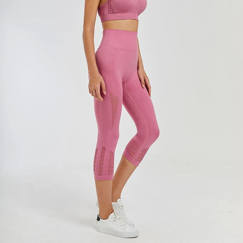 Women High Waist Seamless Leggings Elastic Gym Yoga Pants push up Solid color Fitness sport leggings femme for fitness | Спорт и