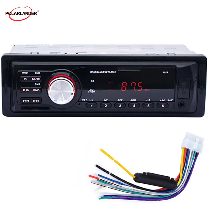 12 В автомобильный радиоприемник с поддержкой FM USB / SD MMC кардридер светодиодный
