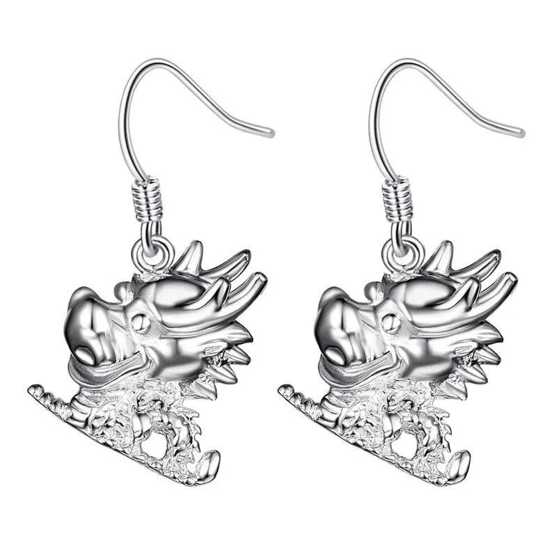 Набор ювелирных изделий с серебряным покрытием милый платок животными и серьги