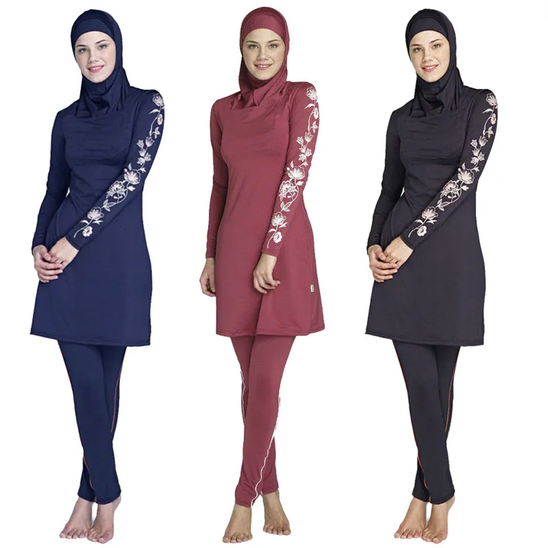 Женский купальный костюм из двух предметов Мусульманский купальник большого