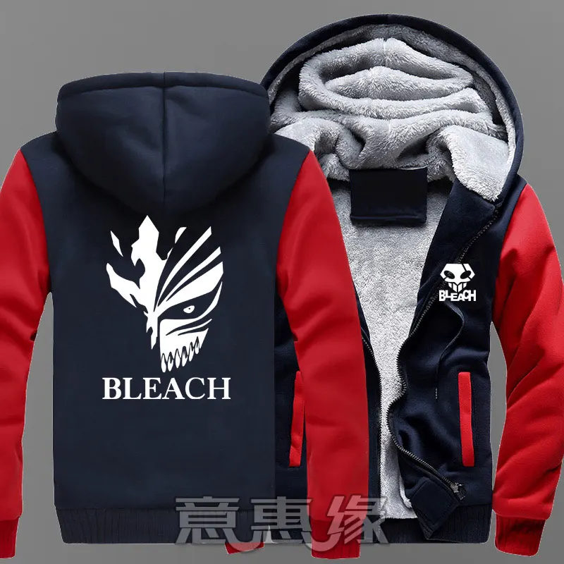 013 BLEACH Толстовка аниме пальто Ичиго Куросаки косплей куртка Повседневное зима толстые на молнии теплая толстовка Для мужчин - Цвет: 013