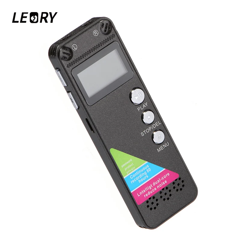 LEORY Mini 8 ГБ Цифровой диктофон Звук Аудио Портативный многоязычный с динамиком USB MP3