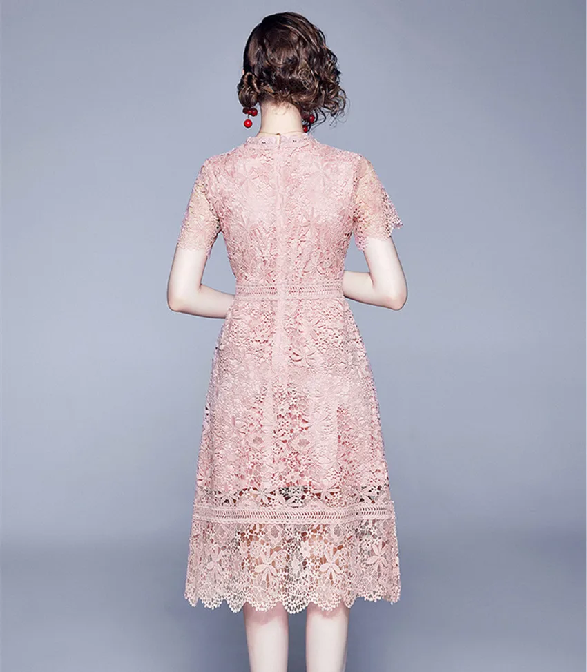 HAMALIEL новое летнее зеленое кружевное платье элегантное женское ажурное вечернее