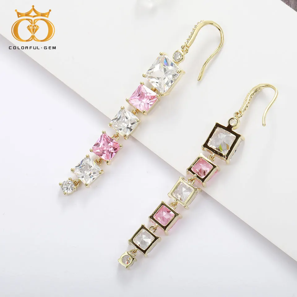 Цвет FUL. GEM модная подвеска Розовый Краб Висячие серьги для женщин девушек модные