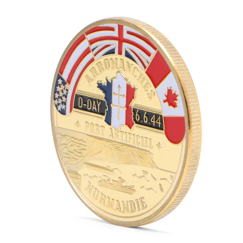 Золотая Нормандия арроманши Памятная коллекция монет Souvenir P101|coins collectibles|coin coinscoins
