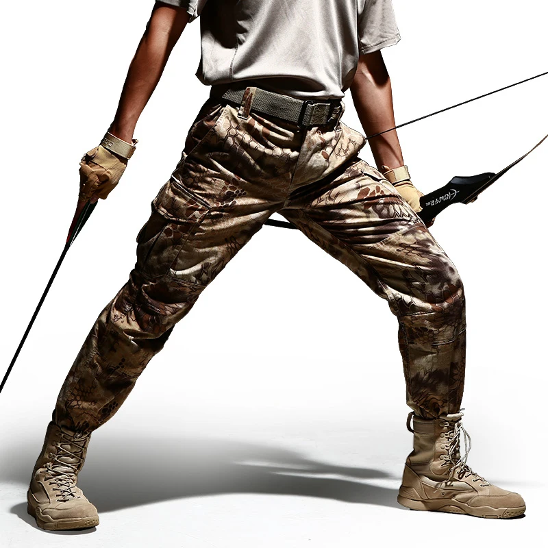 CQB Outdoor Sports Tactical Military Men's Camouflage Pants for Camping Hiking Scratch Resistant Wear-resistant Overall Trousers | Спорт и