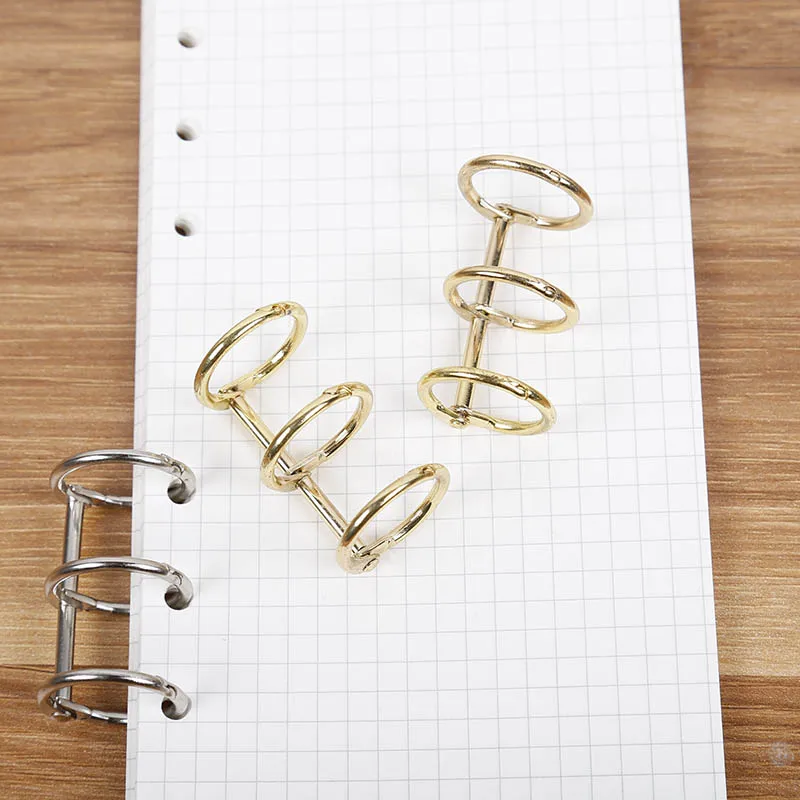 2 Gold 2 шт./лот, A5, A6, A7, металлические вкладыши, переплетные кольца, брелок, альбом для скрапбукинга, зажимы, ремесло, фотоальбом, Биндер из металлических колец - Цвет: 2 Gold