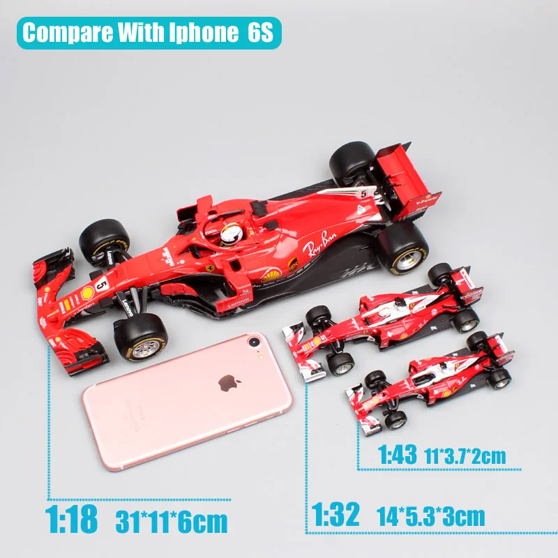 Детский масштаб 1:18 большой 2018 BBurago Формула гоночный SF71H Драйвер #16 Kimi Iceman #5
