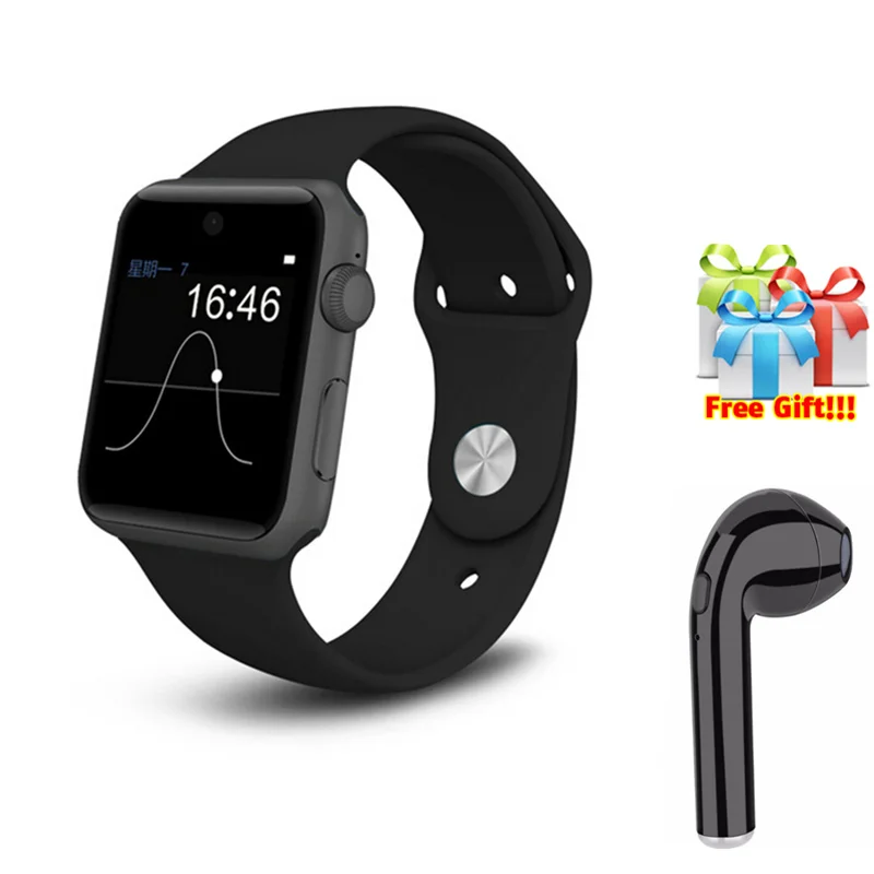 black add headset Умные часы с Bluetooth для apple watch, умные часы для мужчин, смартфон DM09 IWO 1:1 reloj inteligente hombre для дропшиппинга - Цвет: black add headset