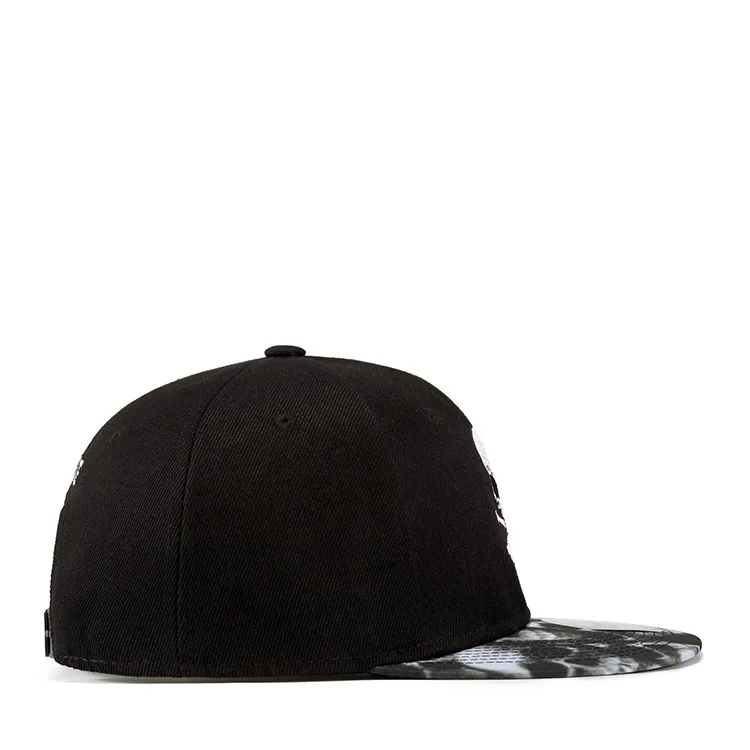 Бейсбольная Кепка Snapback для мужчин с черепом и вышивкой хлопковые однотонные