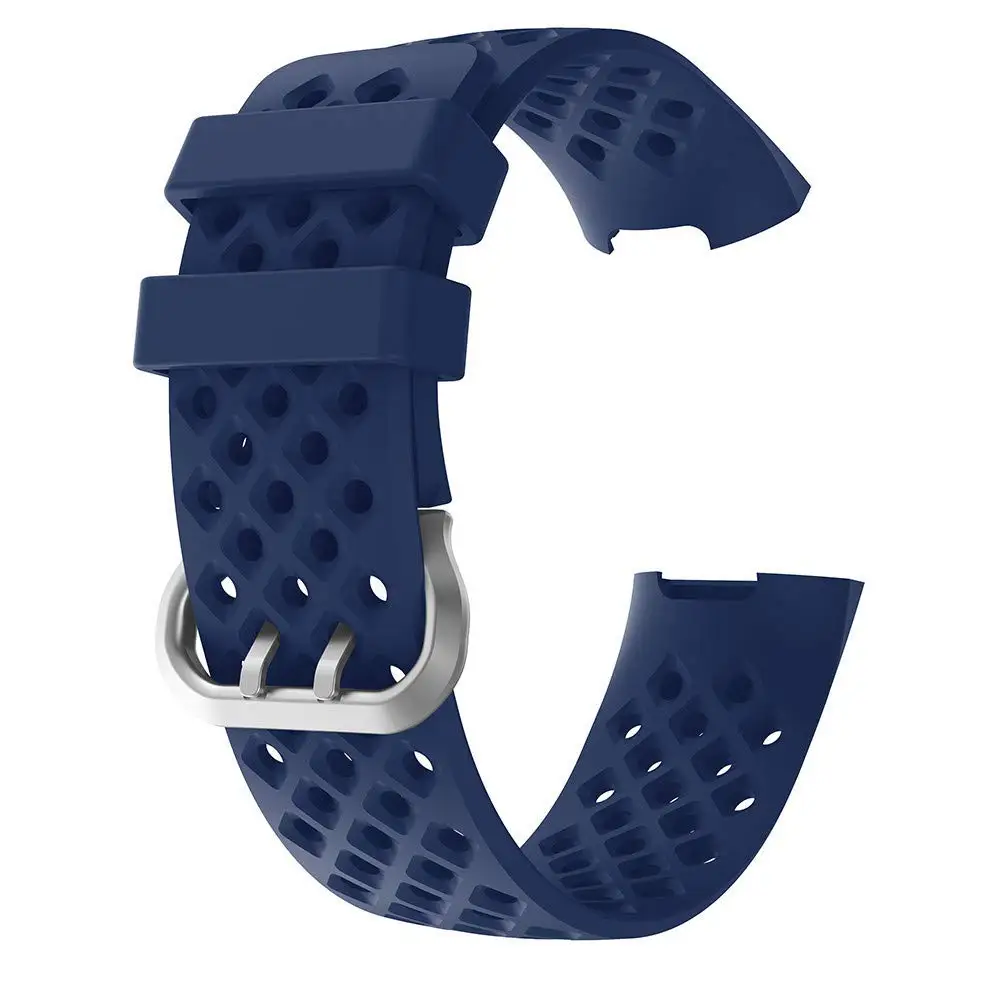 Модный спортивный дышащий силиконовый ремешок для часов браслет Fitbit Charge 3