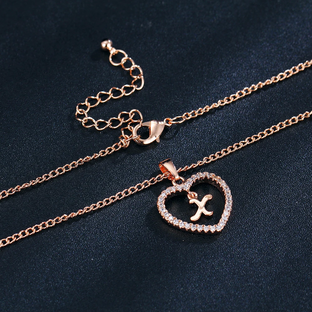 Женское Ожерелье IF ME X с буквами и сердечком массивные ожерелья кристаллами