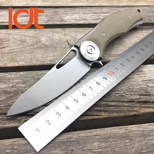 Khaki G10 Handle LDT медведь Темный кабан складной нож D2 лезвие стали G10 ручка тактические ножи Походный нож выживания карманные ИНСТРУМЕНТЫ EDC OEM - Цвет: Khaki G10 Handle