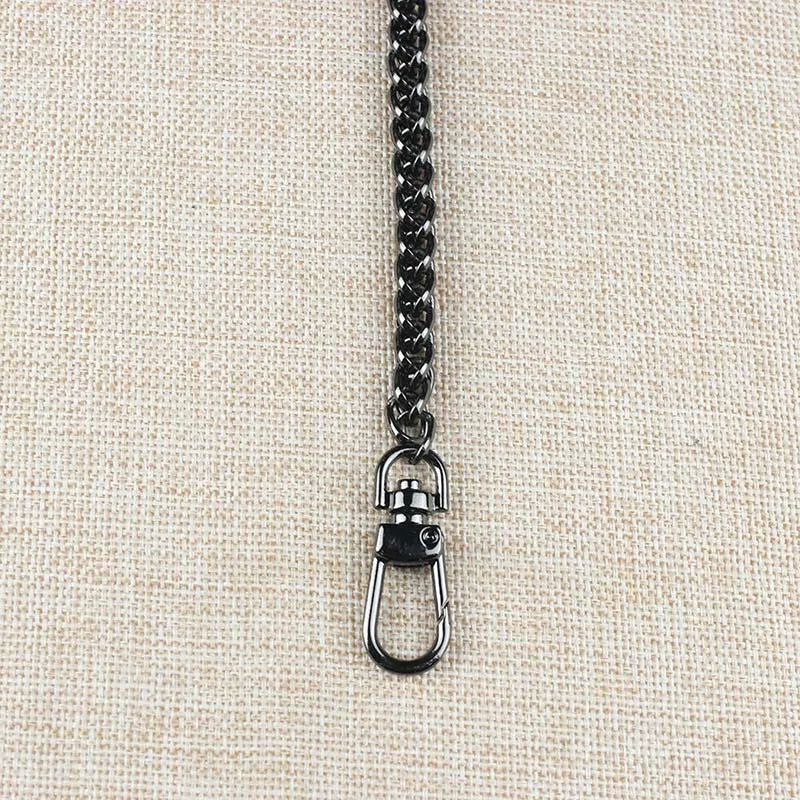 Gun metal 120 см сменная металлическая твист-цепь с крюком для сумки через плечо Сумочка с ручкой на ремне цепь Кроссбоди ремень аксессуары Аппаратные средства - Цвет: Gun metal