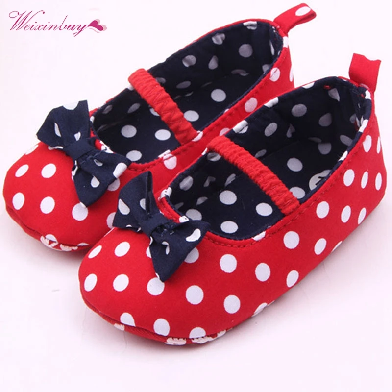 Обувь с мягкой подошвой для маленьких девочек нескользящая обувь бантом в