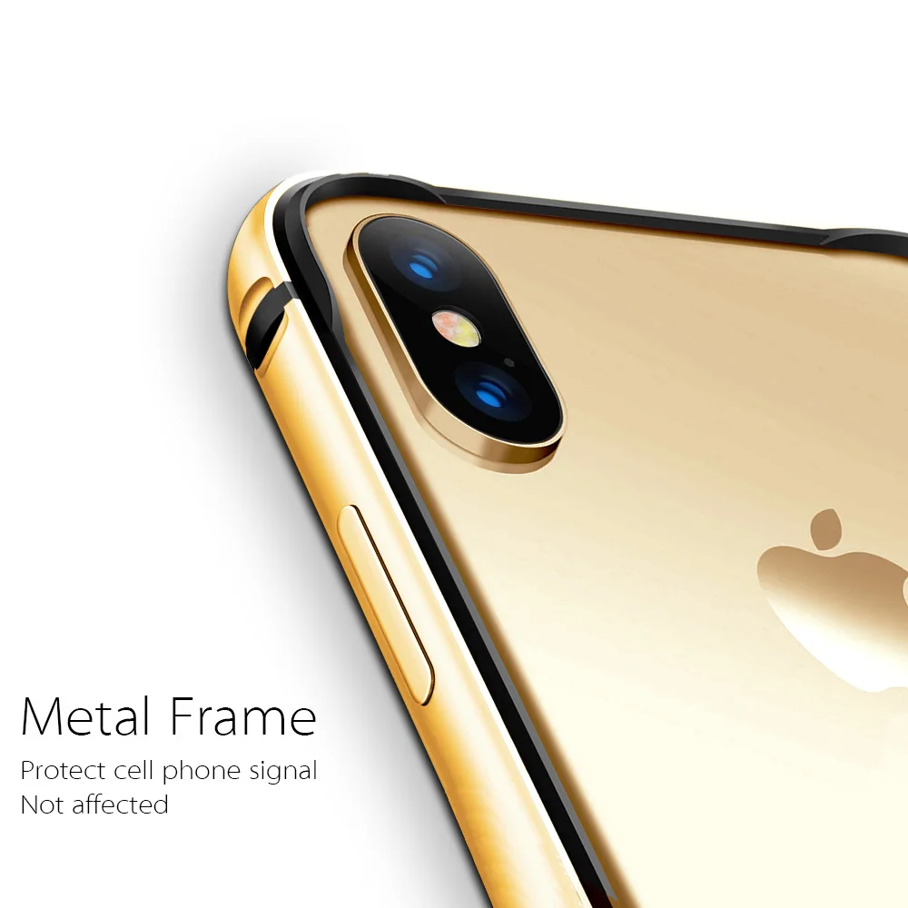 Ascromy для iPhone XS Max Бампер металлический чехол роскошный блестящий Ударопрочный