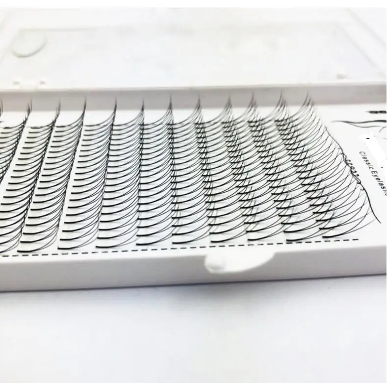 Новинка 2D русская искусственная кожа короткий стержень готовые Ресницы C D