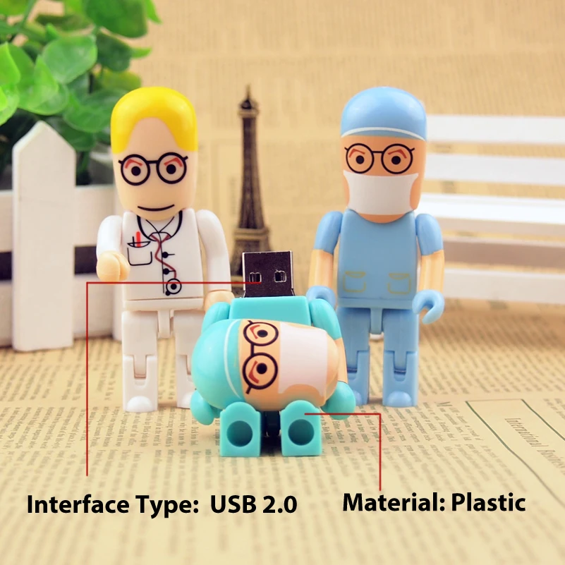Симпатичный USB флеш-накопитель три типа флеш-накопитель Миньоны Doctor Memory Stick 128 МБ 32 Гб 64 Гб Флешка USB 2,0 подарки для фотосъемки