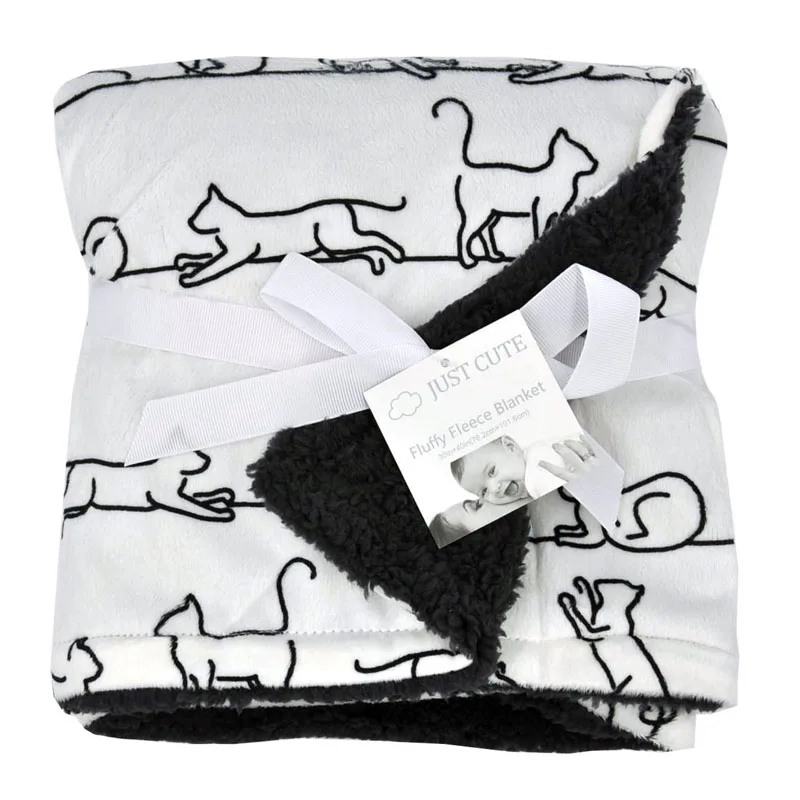 Baby Blankets Infant Swaddle Wrap Winter Coral Fleece Thicken Cute Cartoon Stroller Newborn Bedding Blankets|Одеяла и пеленки| |