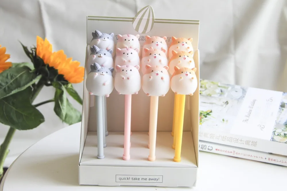 12 шт./лот креативная маленькая ручка для пресной воды гелевая девушек в форме