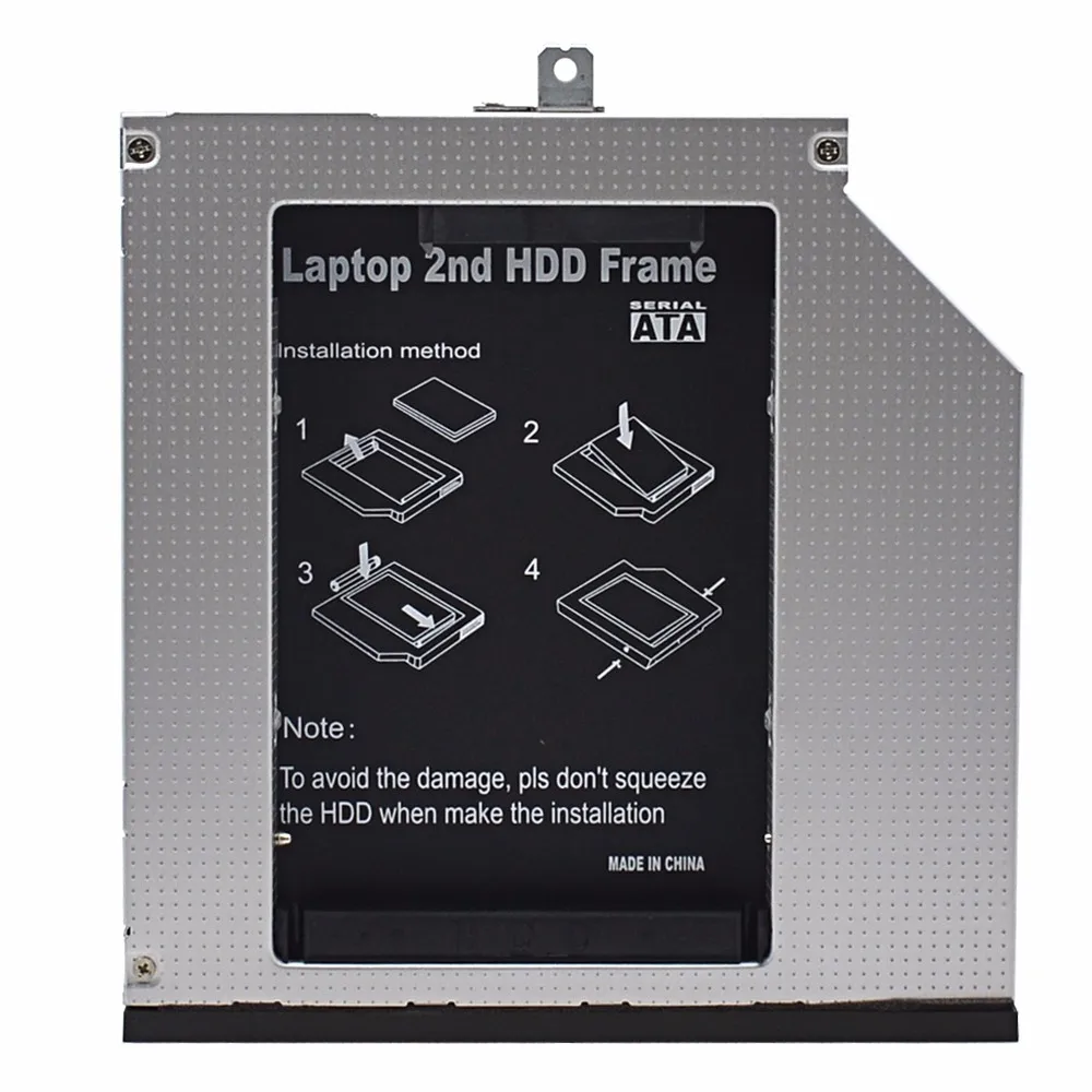 2nd HDD Caddy 9,5 мм 2," SATA 3,0 SSD чехол Корпус жесткого диска для lenovo ThinkPad T440P T540P W540 CD/DVD-ROM