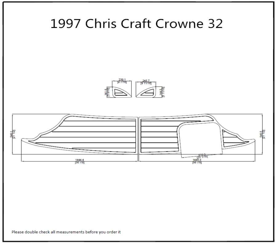 

Платформа для плавания 1997 Крис крафт Crowne 32, настил 6 мм для лодки из ЭВА, тикового настила 1/4 дюйма, 6 мм