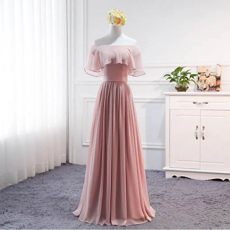 Elegant Bridesmaid Dress Chiffon Prom Gown Dresses Floor-Length Long Formal Wedding Party | Свадьбы и торжества