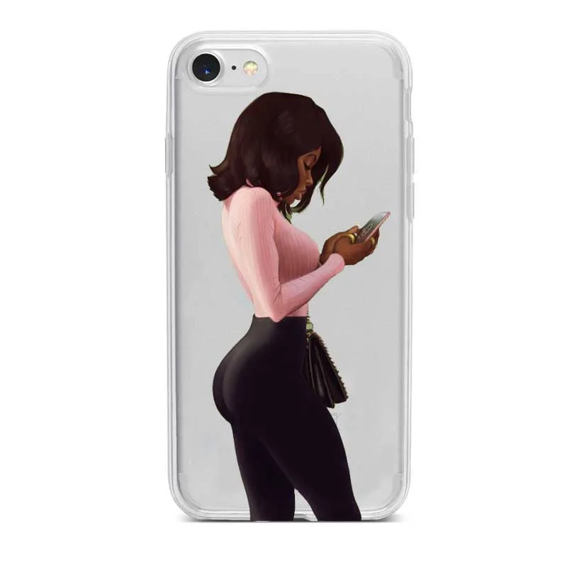 Модный сексуальный черный чехол из мягкого ТПУ для iphone 4 5 6 7 8 PLUS X XR XMAX Fundas Coque