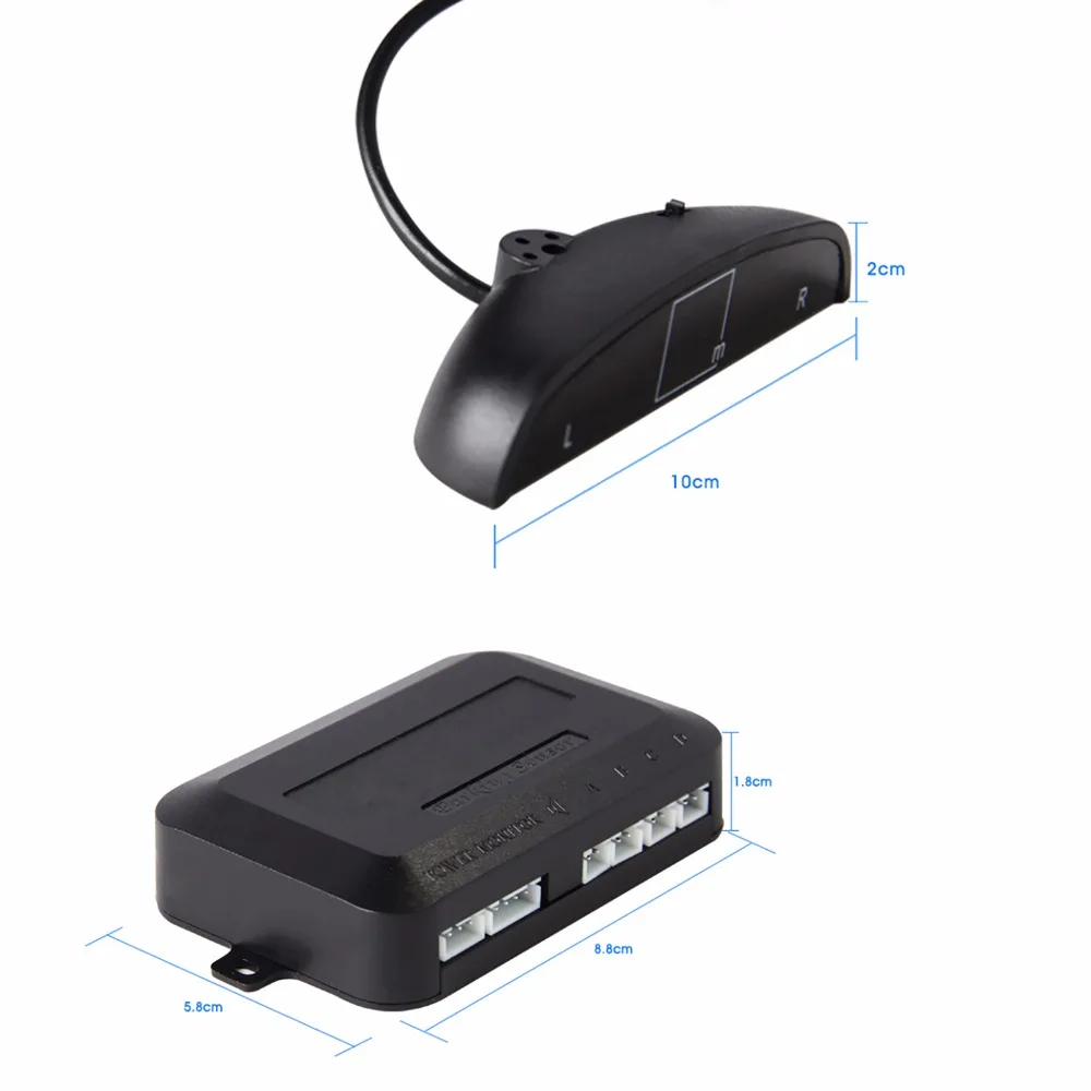 Система парковочного датчика автомобиля Buyee с радарным детектором для заднего номерного фрейма EU с 3 датчиками и сигналом на дисплее.