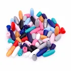 Sutoyuen 10 шт. безопасное пластиковое искусственное для самостоятельного изготовления Силиконовое детское ожерелье для прорезывания зубов ювелирные изделия отверстие 2,5 мм