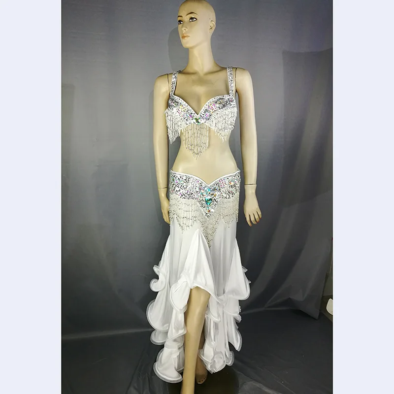 New design Women's Beaded Belly Dance Costume Sets Halloween Sexy Bellydance Christmas Wear Dancing Clothes Outfit | Тематическая