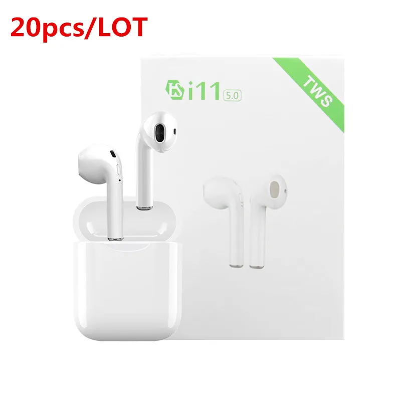 i11 Earphone 20 шт./партия i11 TWS Bluetooth 5,0 беспроводные наушники мини наушники i7s с микрофоном для iPhone 6 S X 7 8 samsung S6 S8 Xiaomi - Цвет: i11 Earphone