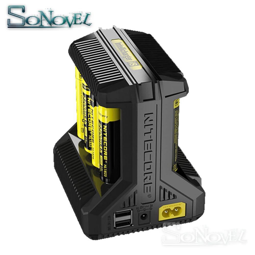 NITECORE Intellicharge I8 eight Bays зарядное устройство Li Ion 18650 14500 16340 26650 AAA AA автоматически