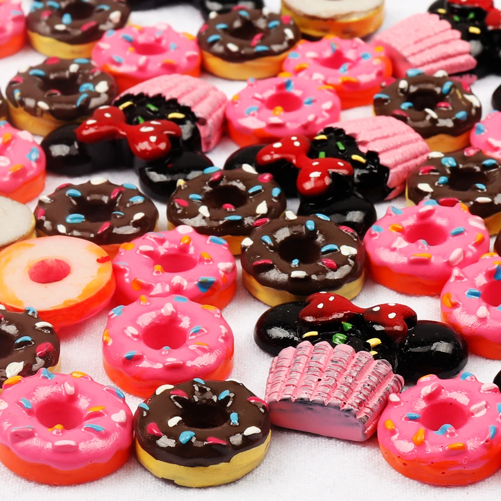 AHB Resin Candy Donut Handmade Accessories HairClip Making Supplies Drawstring Pouch for DIY Crafts Scrapbook Materials | Дом и сад