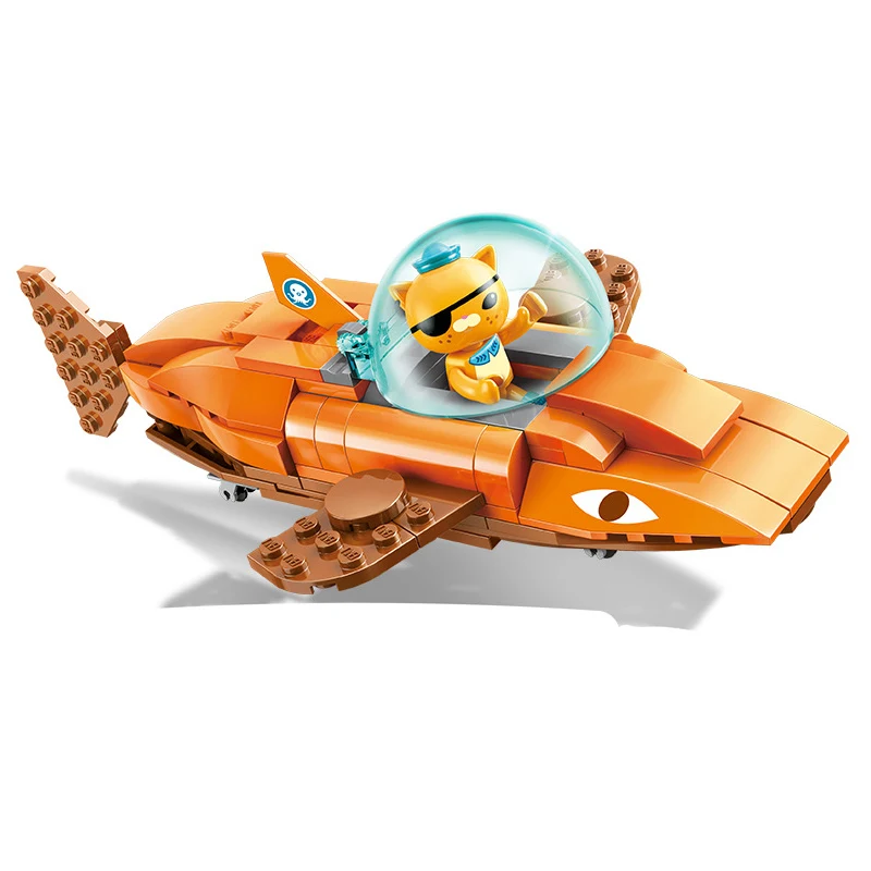 Подводная лодка маленькая Колонка игрушка совместимая Город Друзья DIY игровой