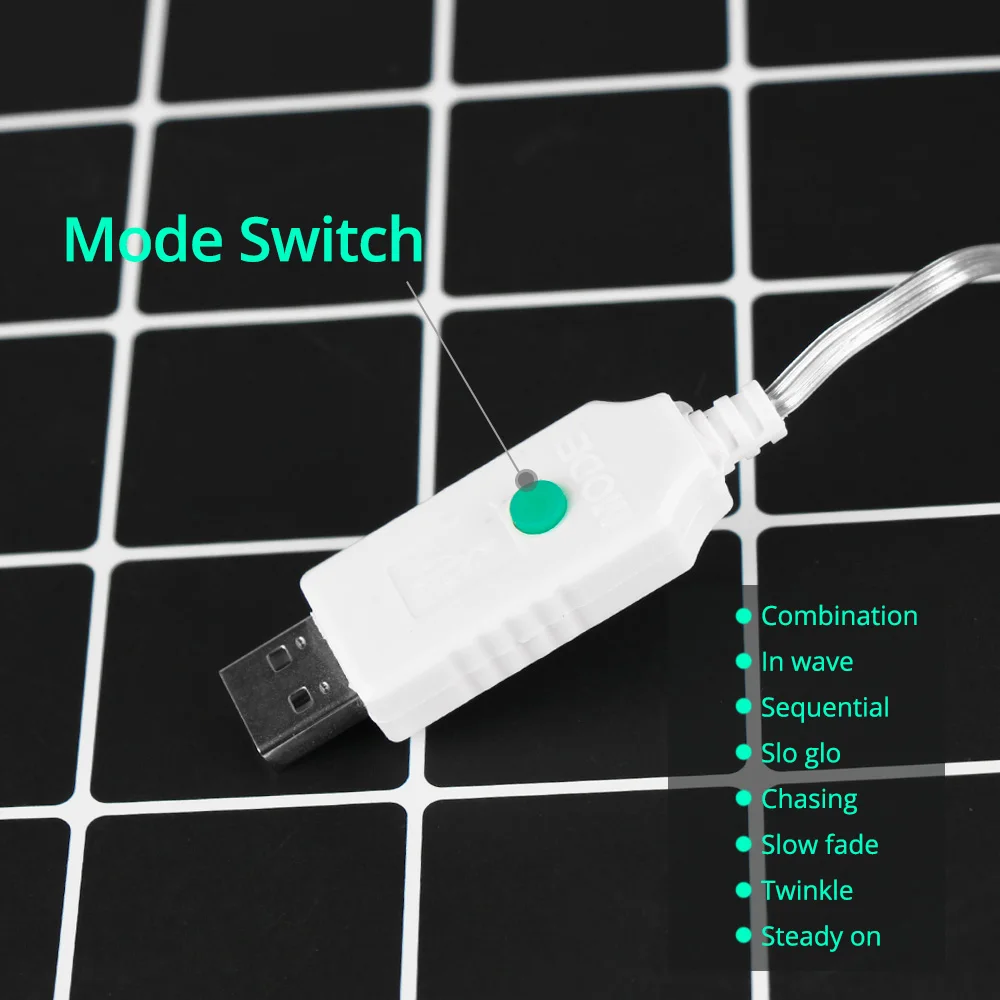 Рождественская светодиодная гирлянда, светодиодная гирлянда USB, светильник s, шар, 60 светодиодов, с 8 режимами, сказочный светильник s, наружная садовая гирлянда, вечерние, декоративный светильник