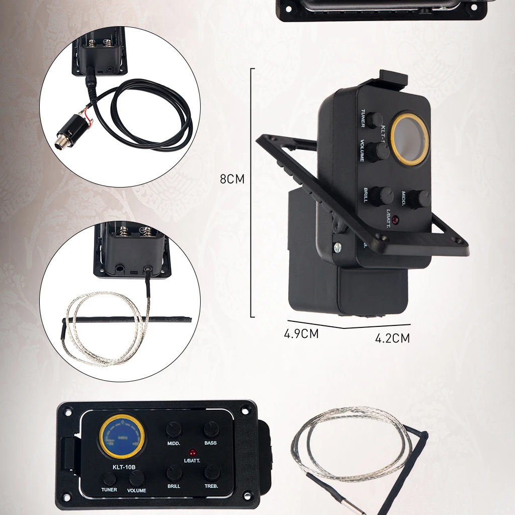 Акустическая гитара pick up Preamp LC-5 5 полос эквалайзер Акустическая гитара Preamp Эквалайзер Тюнер Пьезо керамический пикап