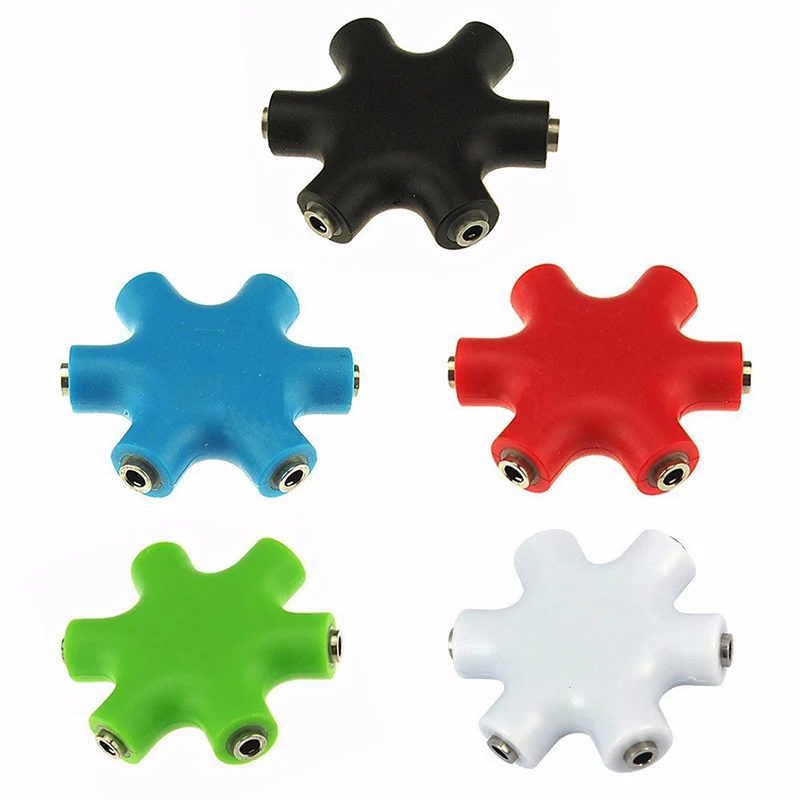 5 разъемов стереогарнитура наушники удлинитель для наушников разветвитель с 1