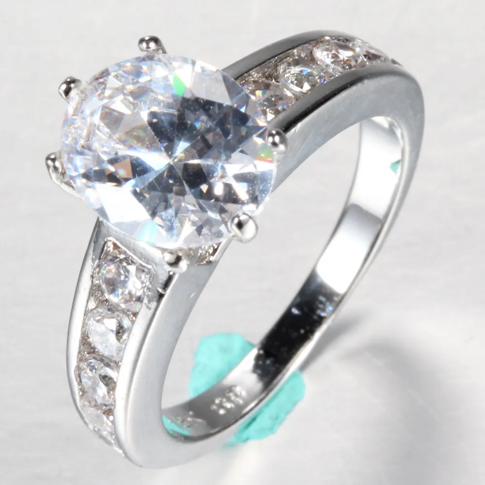Женское кольцо с круглым кубическим цирконием|jewelry rings|ring womenring ring |