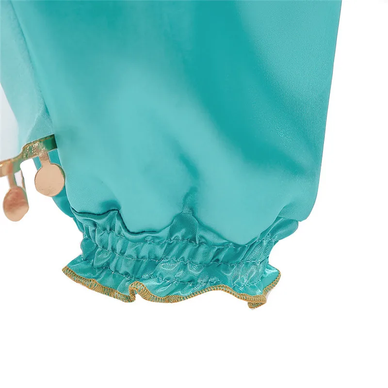 Grils fashion cosplay sexy Aladdin magic lamp princess clothing sets children's sequined top + culottes 2 pcs suit clothes | Мать и