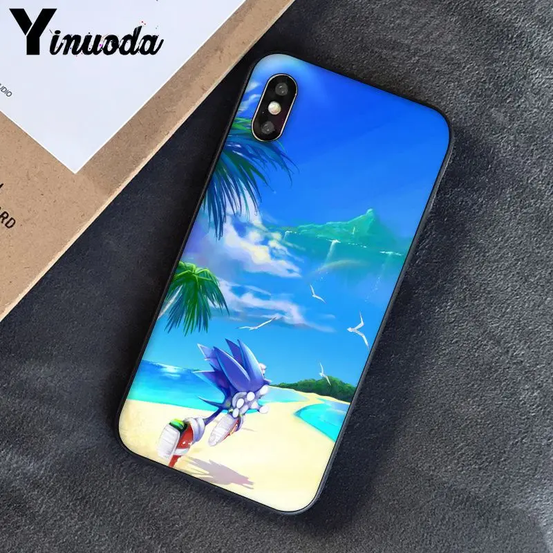 Yinuoda Соник Ежик DIY печать рисунок чехол для телефона чехол для iPhone 5 5Sx 6 7 7plus 8 8Plus X XS MAX XR