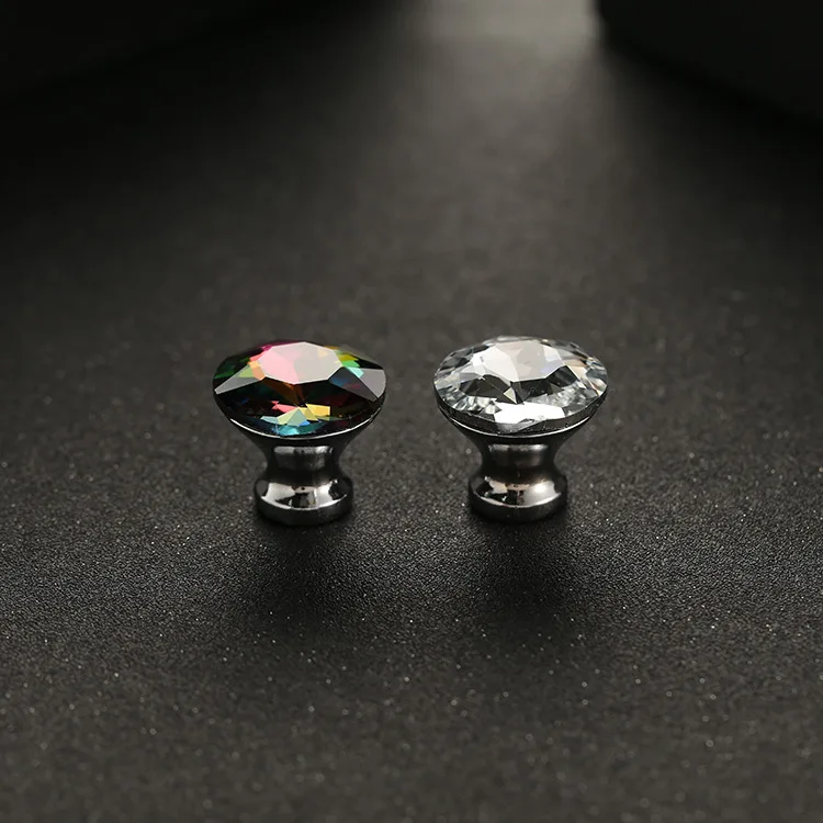 Ручки из белого хрустального стекла в форме бриллианта 4 шт. для выдвижных дверей