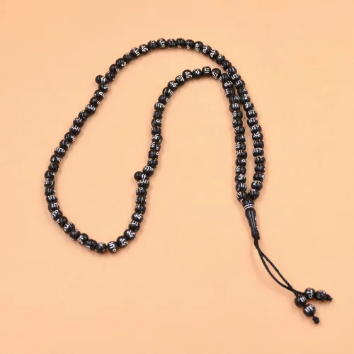 Личи Новое поступление мусульманские исламские Черные Бусы Tasbih выгравированы