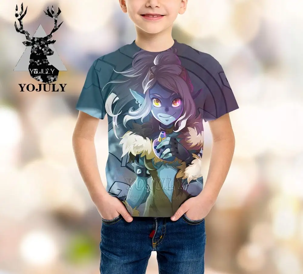 YOJULY wakfu harajuku/детская одежда с 3d принтом для мальчиков и девочек-подростков детская футболка горячая Распродажа, модные футболки Modis с круглым вырезом, A236