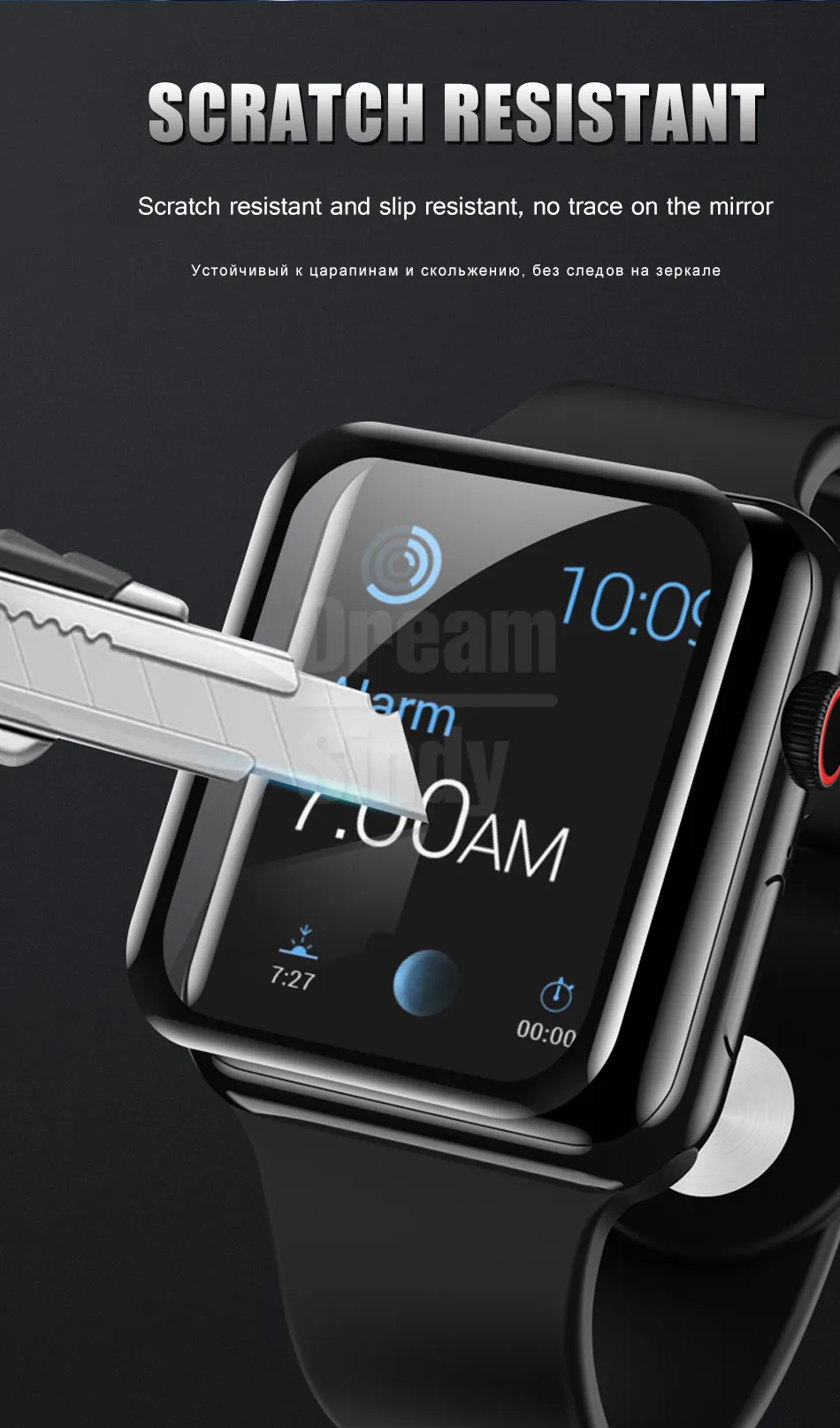 15D Curved Edge Tempered Glass On The For Iwatch 1 2 3 4 Screen Protective Glass For Apple watch 38 40 42 44 mm Protector Film