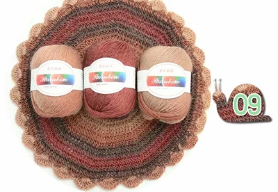 09 Meetee 2 шт. цветная шерстяная пряжа DIY ручной работы шарф Плащ шаль пальто крючком шерстяная нить Ремесло Вязание Швейные аксессуары BD298 - Цвет: 09